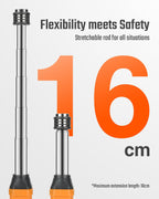 Natural Gas Detector, TopTes PT299 Gas Leak Detector with Extendable Rod, Portable Propane Sniffer for Detecting Combustible Leaks Like Methane & Butane for Home, RV (Includes Battery x2) - Orange