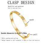 FUNIO 18K Gold Plated Van cleef Clover Bracelet Love bangle Set for Women - Stack Friendship Bracelet Lucky Link Bracelets Jewelry Gifts Trendy for Women