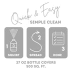 Quick Shine Multi Surface Floor Cleaner 27oz, 6Pk | Ready to Use-Streak Free- No Rinse | Use on Hardwood, Laminate, Luxury Vinyl Plank & Stone | Use in Spray Mops & Vac Mops | Safer Choice Cleaner