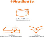 Amazon Basics Lightweight Super Soft Easy Care Breathable Microfiber 4-Piece Bed Sheet Set with 14-Inch Deep Pockets, Wrinkle Resistant, Full, Black, Solid