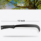 Sickle Machete for Yard Work Machetes for Cutting Trees Billhook Brush Clearing Sickle Garden Tool Brush Axe Harvest Knife Heavy Duty Machete with Curve Blade Grass Sickle for Gardening,Weeding