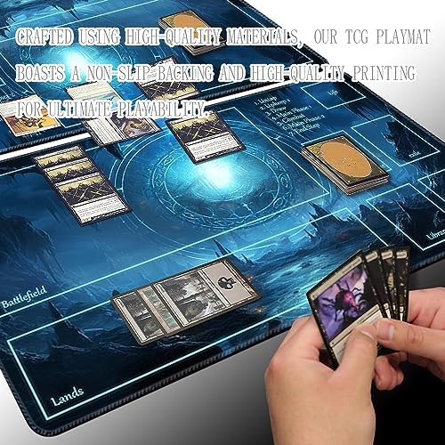 MTG Playmat - Non-Slip Backing Printing, Ideal for Card Game Enthusiasts TCG Playmat (Cave Quest-Deck)