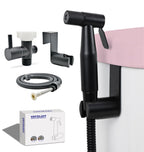 Vayzluiy Handheld Toilet Bidet Sprayer for Toilet-Adjustable Water Pressure Control with Bidet Hose for Feminine Wash, Stainless Steel Brushed Nickel Cloth Diaper for Baby Wash (Matte Black, 1)