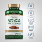 Piping Rock Super Ceylon Cinnamon Complex Capsules | 240 Powder Pills | Extract Supplement with Chromium and Biotin | Vegetarian, Non-GMO, Gluten Free