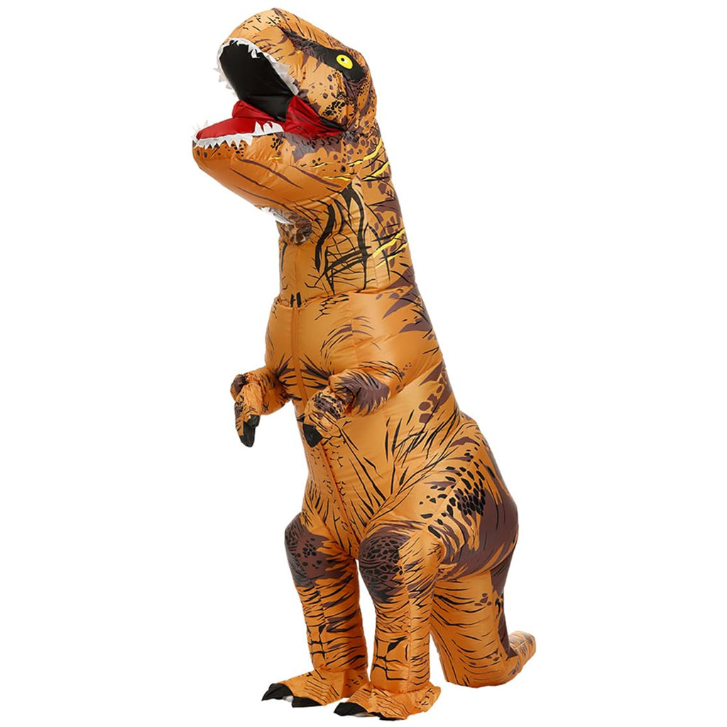 TO.BE.NO.1 Towards The First inflatable dinosaur costume adult, T-Rex Dinosaur Costume Adults Funny Cosplay Halloween (Brown Dinosaur)