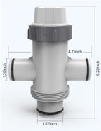 POOLHACKER Dual Split Hose Plunger Valve, Above Ground Pool Parts, Pool Accessories and Replacement Parts for Coleman