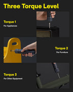HOTO Electric Screwdriver Rechargeable, 3.6V Cordless Screwdriver Set USB-C, 1/4'' Hex Bits, 3 Torque Settings, 1500mAh Battery, LED Light & 12 S2 Metal Bits for Furniture/Electrical Repairs