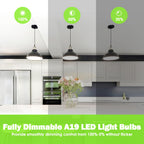 Maylaywood A19 LED Light Bulb, 60 Watt Equivalent, 4000K Neutral White, 900LM, E26 Base, Dimmable, 9W Bright White, 4-Pack