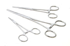 Apical 6-Piece Hemostat Forceps Set - Stainless Steel Straight & Curved Clamps, 6 Piece Multi-Purpose Locking Forceps for Fishing, Crafts, Medical, and Hobby Use (8", 6.25" and 5")