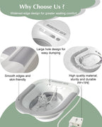 Foldable Electric Sitz Bath Kit with Automatic Flushing for Hemorrhoid Relief and Postpartum Care | Portable Hip Bath Basin for Perineal Soaking, Pain Relief, and Bidet Functionality, Easy to Use