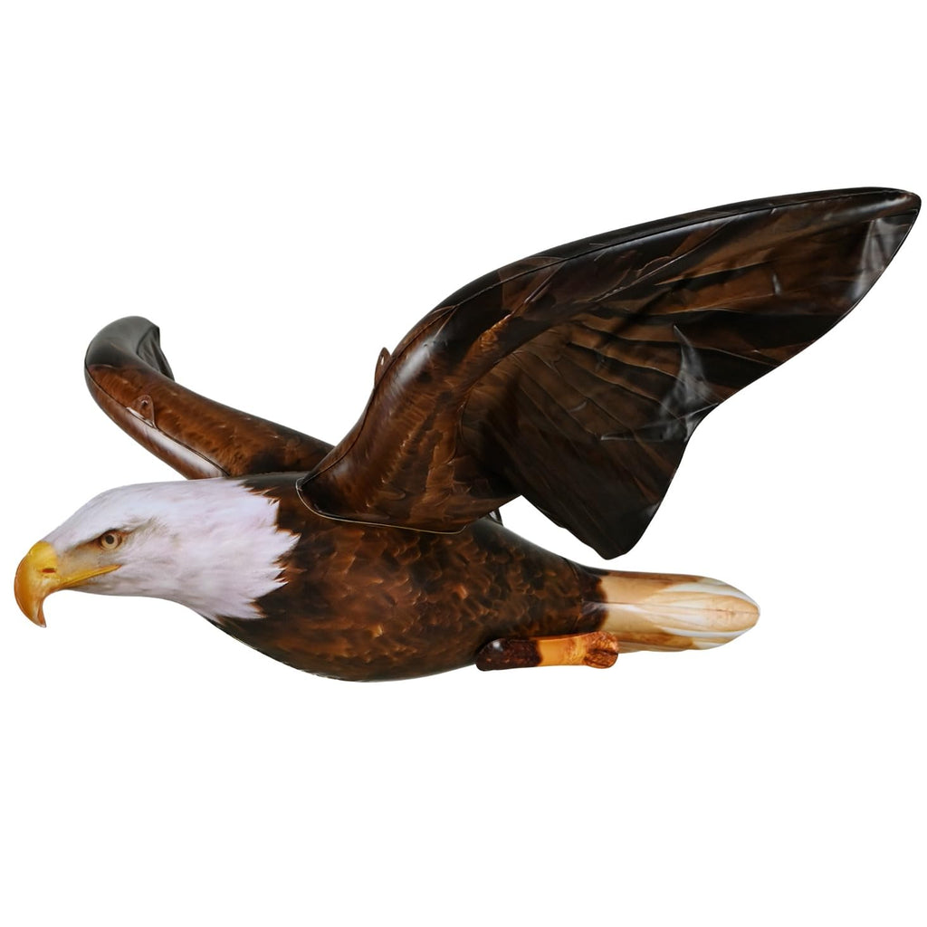 Jet Creations 38" Wingspan Inflatable Bald Eagle, Dark Brown, Realistic Wild Animal Figure, Patriotic Bird, Theme Parties, Pool Fun, Home Yard Decor