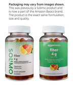 Amazon Basics (previously Solimo Fiber 4g Gummy - Digestive Health, Supports Regularity, Orange, Lemon & Strawberry, 90 Gummies (2 per Serving) (Pack of 2)