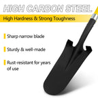Nohovu Shovel for Digging, Heavy Duty Shovel with Fiberglass Handle, 58 Inches
