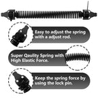 skysen 4 Pack 14" Fence gate Spring self Closing and Adjustable for Wooden or Vinyl Fence,Carbon Steel,Black(gate spring-14"-4)