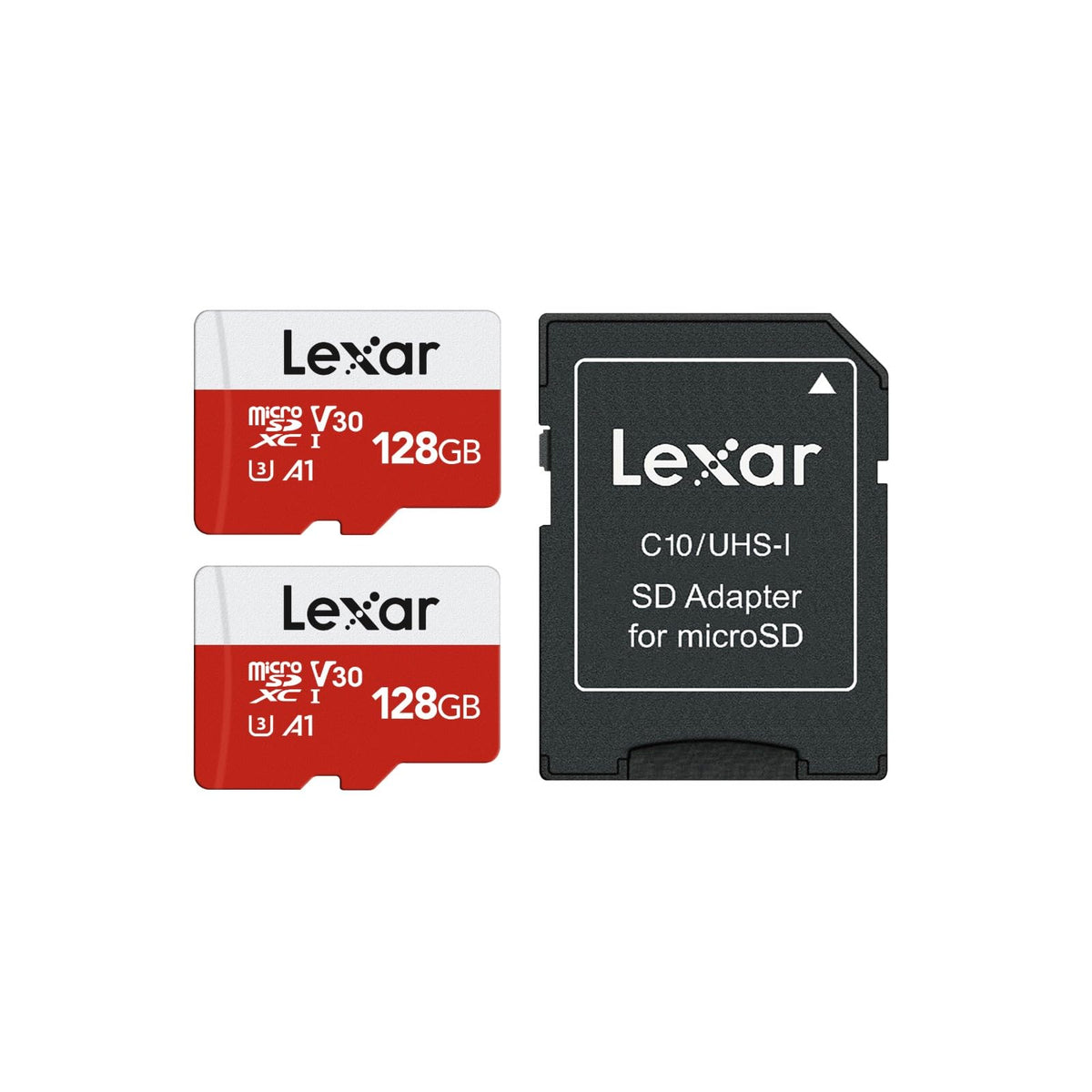 Lexar E-Series 128GB 2 PK Micro SD Card microSDXC UHS-I Flash Memory Card
