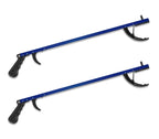 Rehabilitation Advantage Blue Aluminum Reacher Grabber with Magnetic Tip, Set of 2