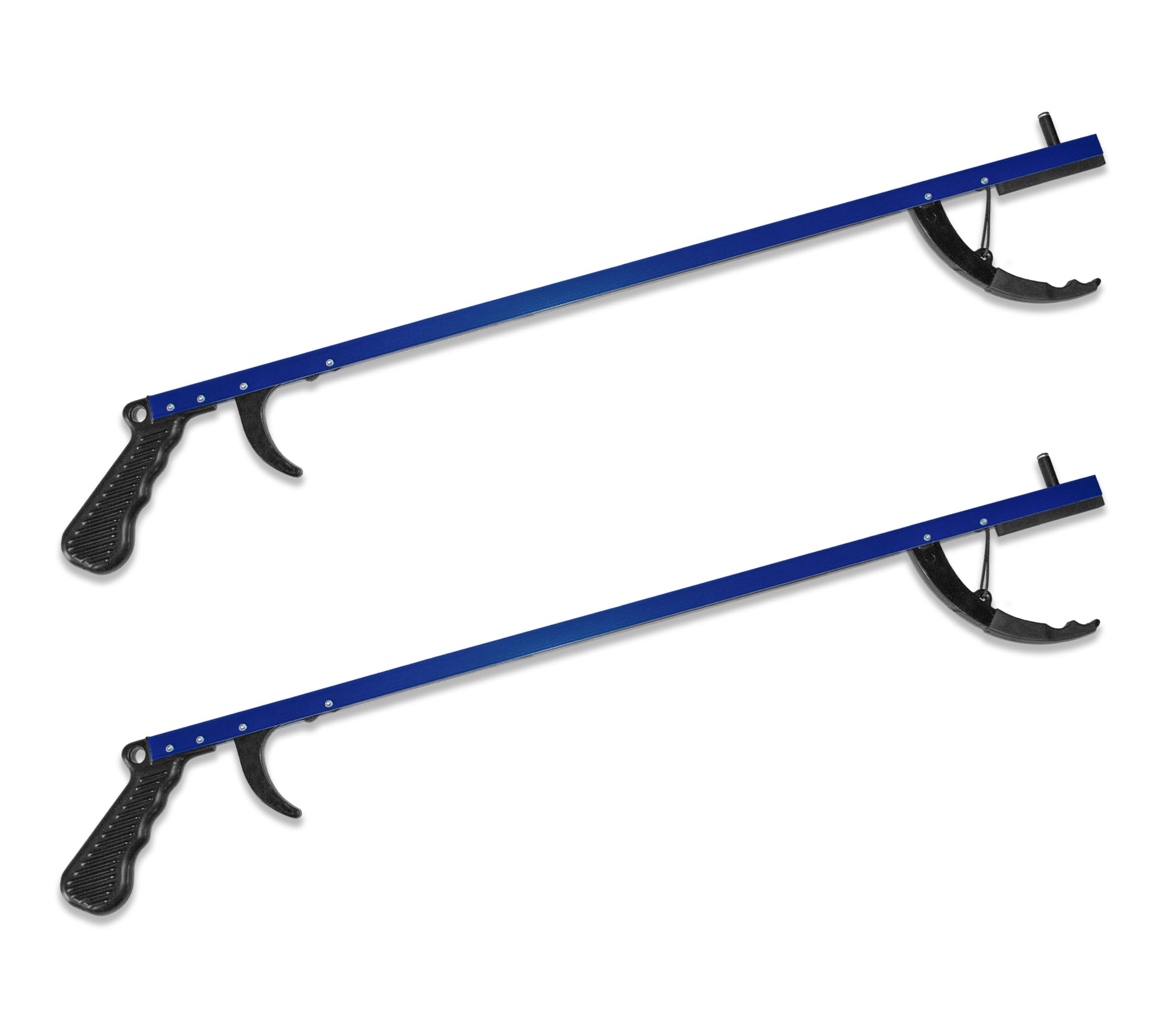 Rehabilitation Advantage Blue Aluminum Reacher Grabber with Magnetic Tip, Set of 2