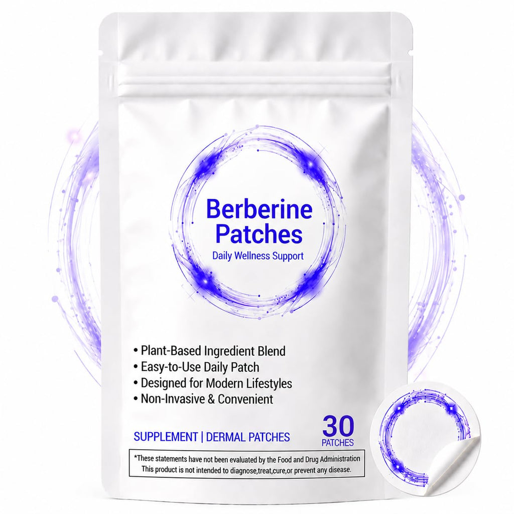 Yainmos Berberine Patches for Women and Men, New & Improved Berberine Patches with Plant Extracts, Applied to Various Parts of The Body (30 Count)