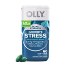 OLLY Ultra Strength Goodbye Stress Softgels, GABA, Ashwagandha, L-Theanine and Lemon Balm, Stress Relief Supplement - 60 Count