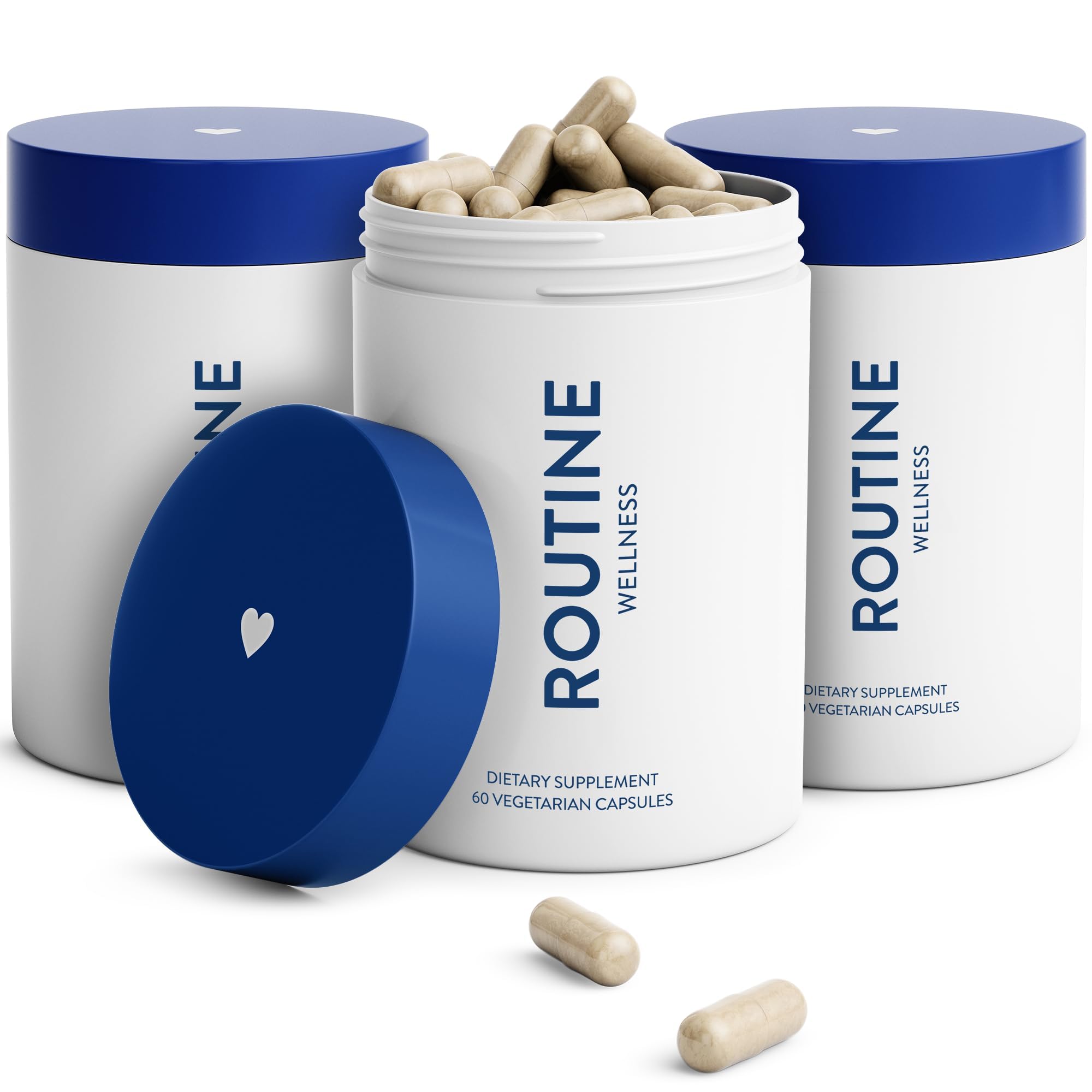 Routine Wellness Hair Growth Supplement – CLINICALLY Tested Thicker, Fuller-Looking Hair Support with Biotin & Key Nutrients, Vegetarian & Gluten-Free Vitamins - 3 Bottles, 90 Day Supply
