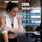 30 Pack Disposable Cooling Wipes, Individually Wrapped No-Rinse Cooling Towels, (25''x 9.84'') Extra-Thick Oversized Ice Towel for Sports, Travel, and Camping in Hot Weather (White)