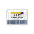 ALLECIN 10uF 25V 5x11mm Electrolytic Capacitor 10 UF MFD 25 Volt 0.2x0.43in Aluminum Capacitors (Pack of 15)
