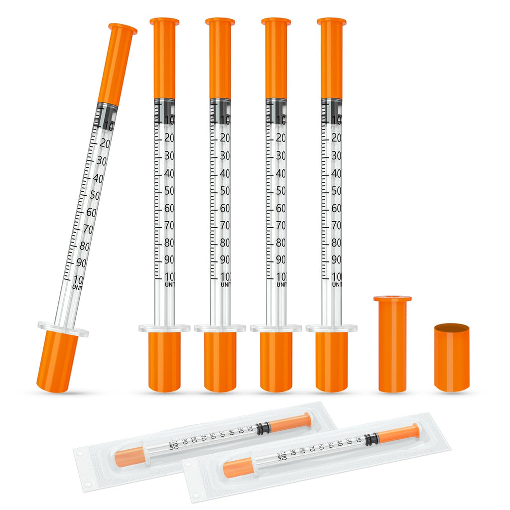 0.5ml Syringe 31G 5/16" 8mm, Lab Tools Individually Wrapped 100 Pack