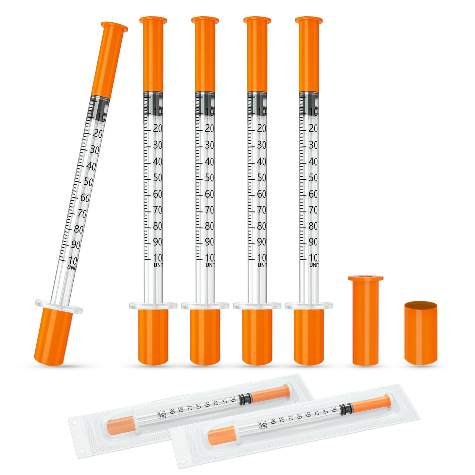 0.5ml Syringe 31G 5/16" 8mm, Lab Tools Individually Wrapped 100 Pack