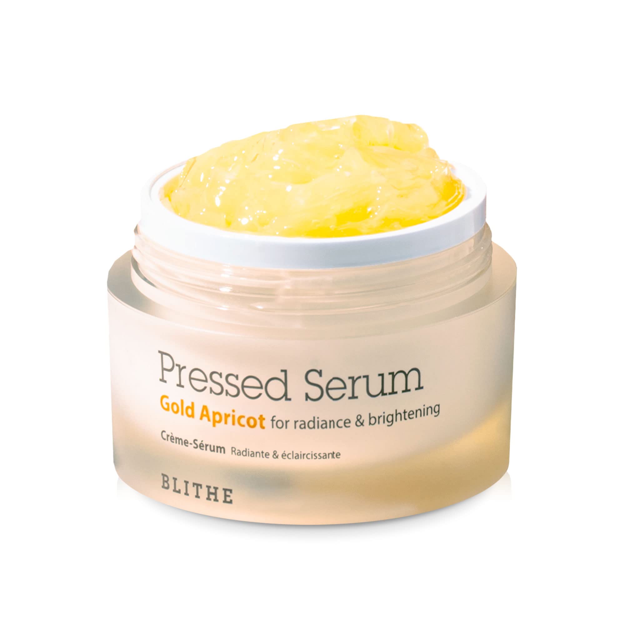 BLITHE Pressed Serum Gold Apricot | Glow Serum for Face | Glass Skin Korean Skincare & Face Moisturizer for Dry Skin, 1.68 fl oz