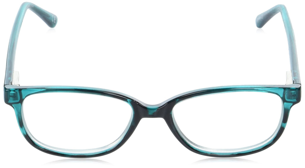 Foster Grant Sofia Vergara x Women's Alicia Reading Glasses Rectangular, Crystal Teal, 50 mm + 2.5