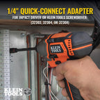 Klein Tools 32768 Impact Driver Set, 3-in-1 SAE Impact Socket and Bit Holder, Flip Socket with Nut Drivers in 1/4 and 5/16 Hex Sizes, 3 and 5-Inch Lengths, 2-Piece