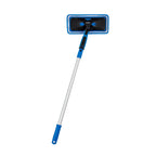 Unger Professional Indoor Window Cleaning Kit with 2' Pole — Swivel Head Pad Washer for Glass, Mirrors & Flat Surfaces, Streak-Free Results, 2 Reusable Microfiber Pads, Wet or Dry Use