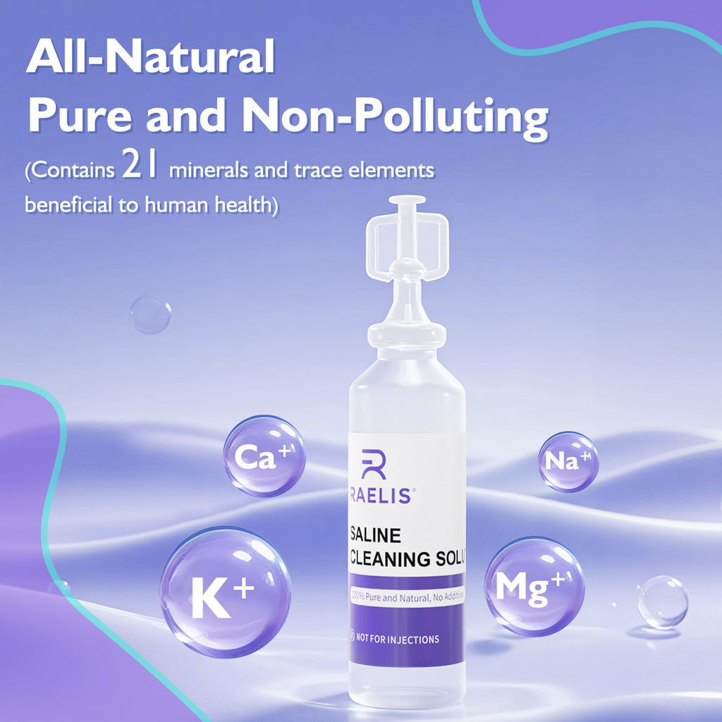 7% Saline Solution for Various Household Uses, 300ml (10.56 FL OZ), 5ml Each, 60Pack