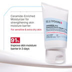 Illiyoon Ceramide Ato Concentrate Cream | Moisturizer for Dry & Sensitive Skin, 100hr Lasting Hydration, For Face & Body, Gentle for Infants, Moisture Barrier Repair, Vegan Certified, 6.76 fl.oz.