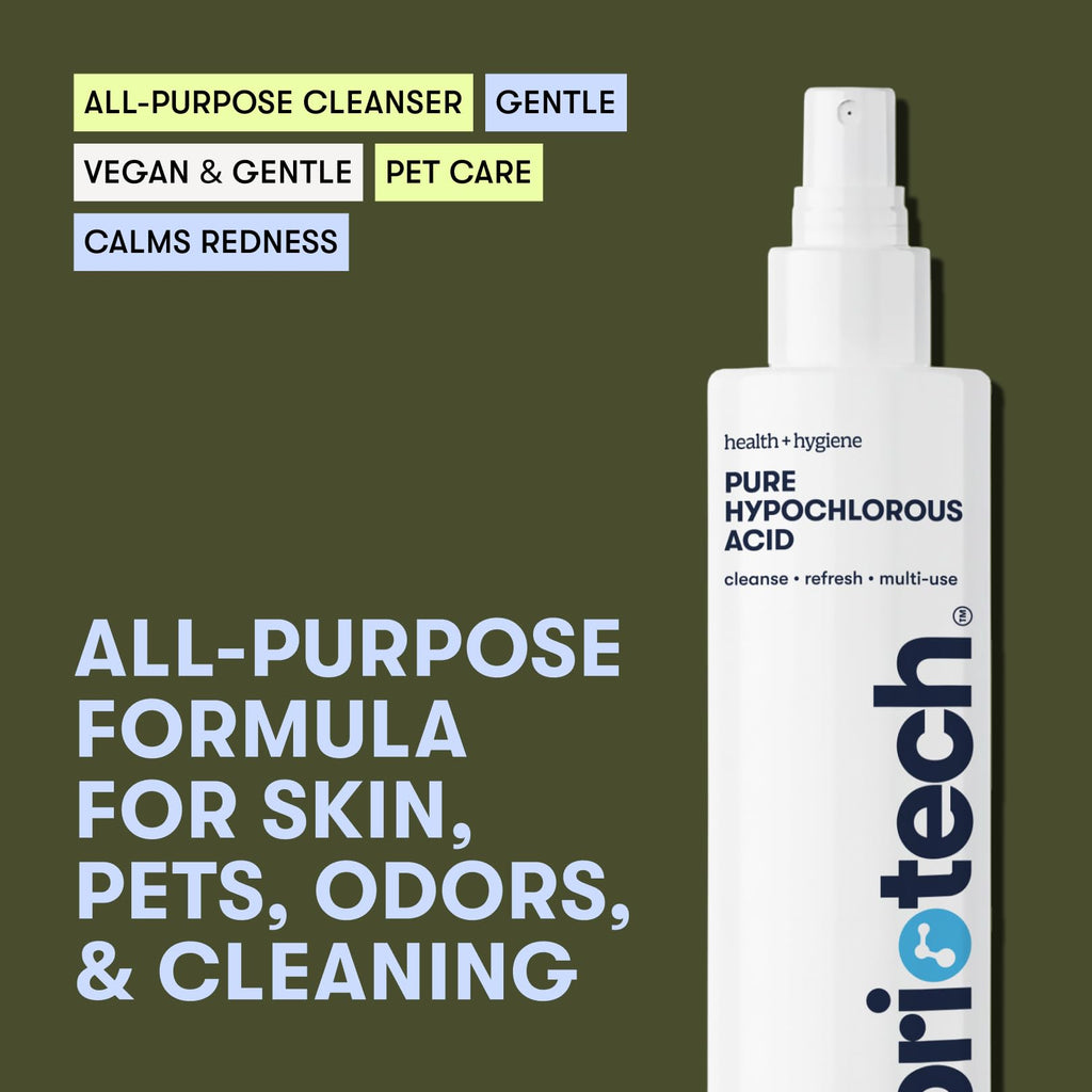 BRIOTECH Pure Hypochlorous Acid Cleanser, Original Premium HOCl Topical Solution, Multi-Purpose Cleaner, Family Approved & Pet Friendly, 32 fl oz Refill (2 Pack)