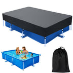 87x59 in Rectangle Pool Cover 7ft Drawstring Design 7 x 4 Rectangular Pool Cover Frame Swimming Pool Cover Oxford for Rectangular Above Ground Pool Easy Installation Cloth Heater Material