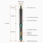 BANGMENG Mini Thermal Round Brush, 0.35 Inch Barrel Volume Heat Styling Brush for Men and Women Short Thin Curly Straight Hair, Heated Curling Iron,12 Temperature Setting (0.95 Inch with Bristles)