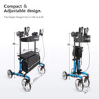 OasisSpaceUpright Walker for Senior,Rollator with Seat Support Up 450 lbs