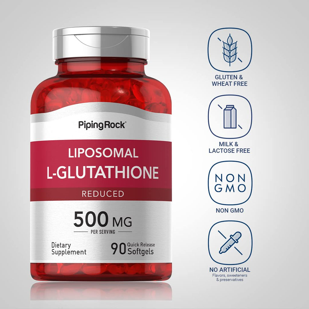 Piping Rock Liposomal Glutathione | 500mg | 90 Softgels