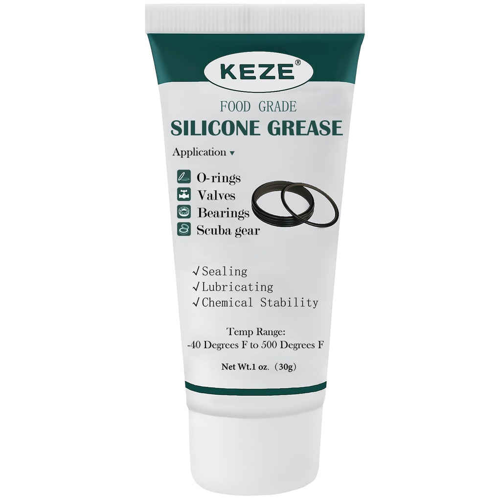 KEZE Food Grade Silicone Lubricant Plumbers Grease 1 oz 1-Pack