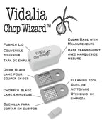 Vidalia Chop Wizard, Vegetable and Fruit Chopper with 2 Cup Base, Stainless Steel Blades, Dishwasher Safe