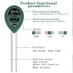 Maxsolve 2 Pack Soil Tester, 3-in-1 Plant Moisture Meter Light & PH Tester