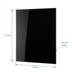 KAITELA Pack of 10 Black Acrylic Sheet 8" x 10" Cast Plexiglass Panel 1/8" Thick (3mm) Plastic Board for Craft Projects, Laser Cutting, Photography, Sign