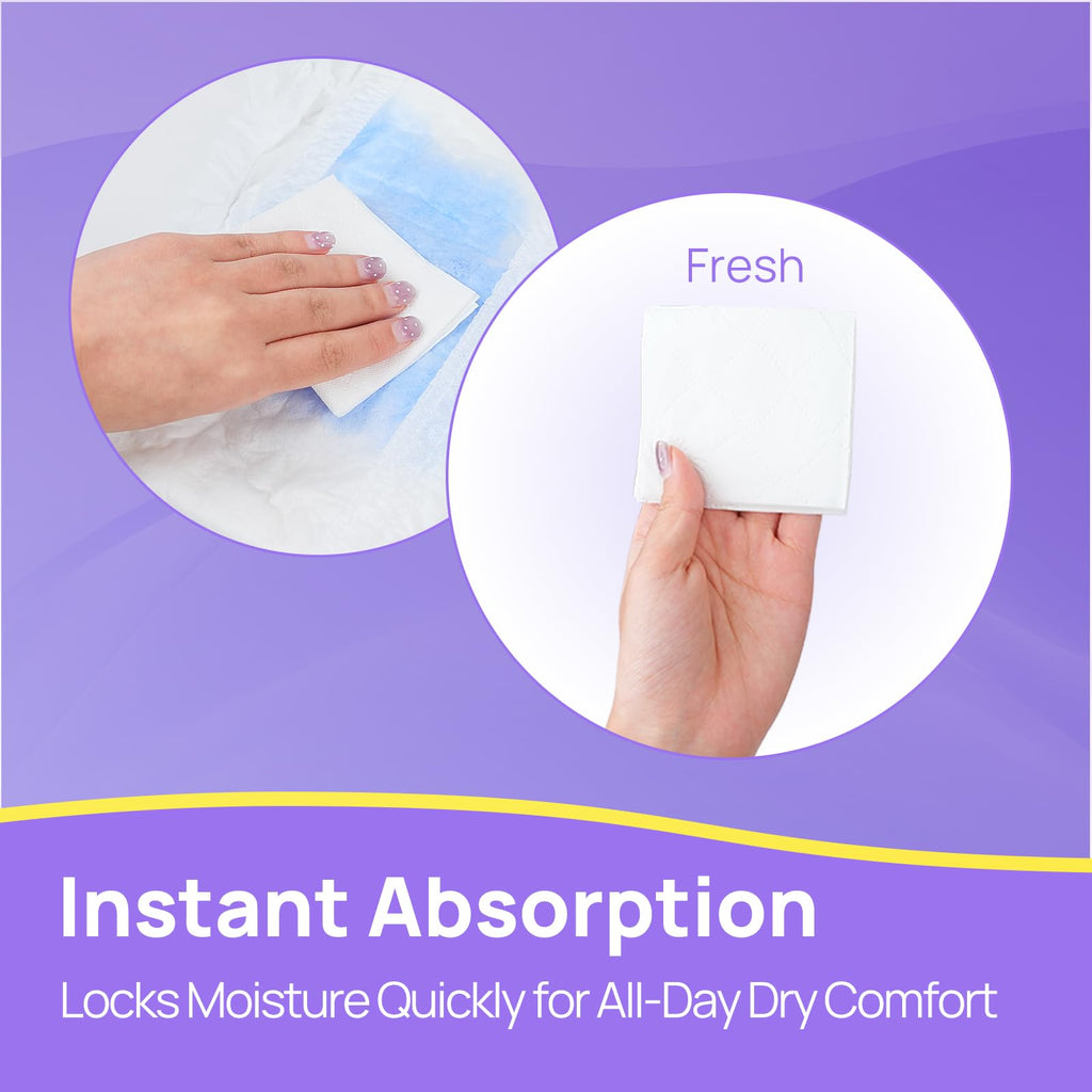 SUNKISS Ultra Thin Incontinence Underwear for Women, High Absorbency & Super Soft Postpartum Diapers, Disposable Adult Pull Ups, Small/Medium, 20 Count