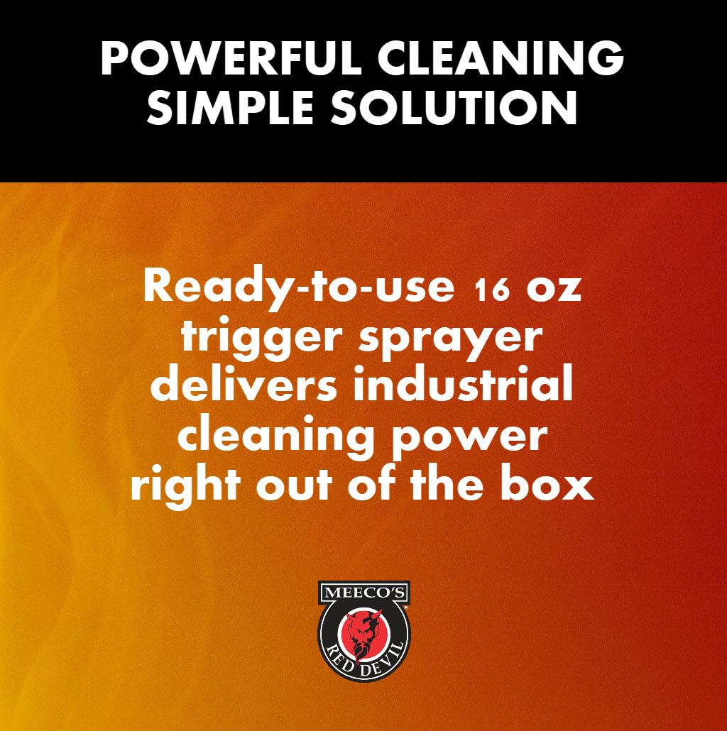 MEECO'S RED DEVIL 701 Wood Stove Glass Cleaner - Removes Creosote, Soot & Smoke from Wood, Pellet, Coal Stoves & Fireplace Inserts (2 Pack, 16 fl oz Each) - Made in the USA