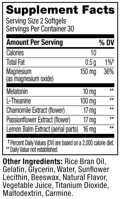 OLLY Ultra Strength Sleep Softgels, 10mg Melatonin, L-Theanine, Chamomile, Magnesium, Lemon Balm, Supports Deep Restful Sleep, Nighttime Sleep Aid, Non Habit-Forming - 60 Count