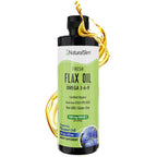 NaturalSlim Flaxseed Oil Liquid Fresh Taste Flax Oil Organic Cold Pressed & High in Omega 3 6 9 Fatty Acid Flax Seed Supplement for Healthy Cells, Hair, Skin, & Nails - Fresh Taste 16 fl. Oz.