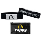 Yappy The Original Bible Verse Bracelets, Daily Bible Verse Bracelet for Personalized Daily Inspiration (Armor of God, Regular (6.7 inches))