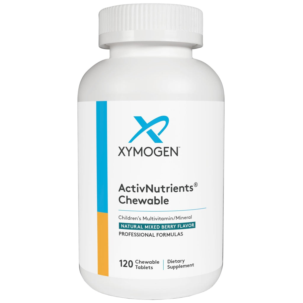 XYMOGEN ActivNutrients Chewable - Children's Multivitamin for Wellness Support - Antioxidant & Micronutrition - Non-GMO & Gluten-Free - Mixed Berry Flavor - 120 Count