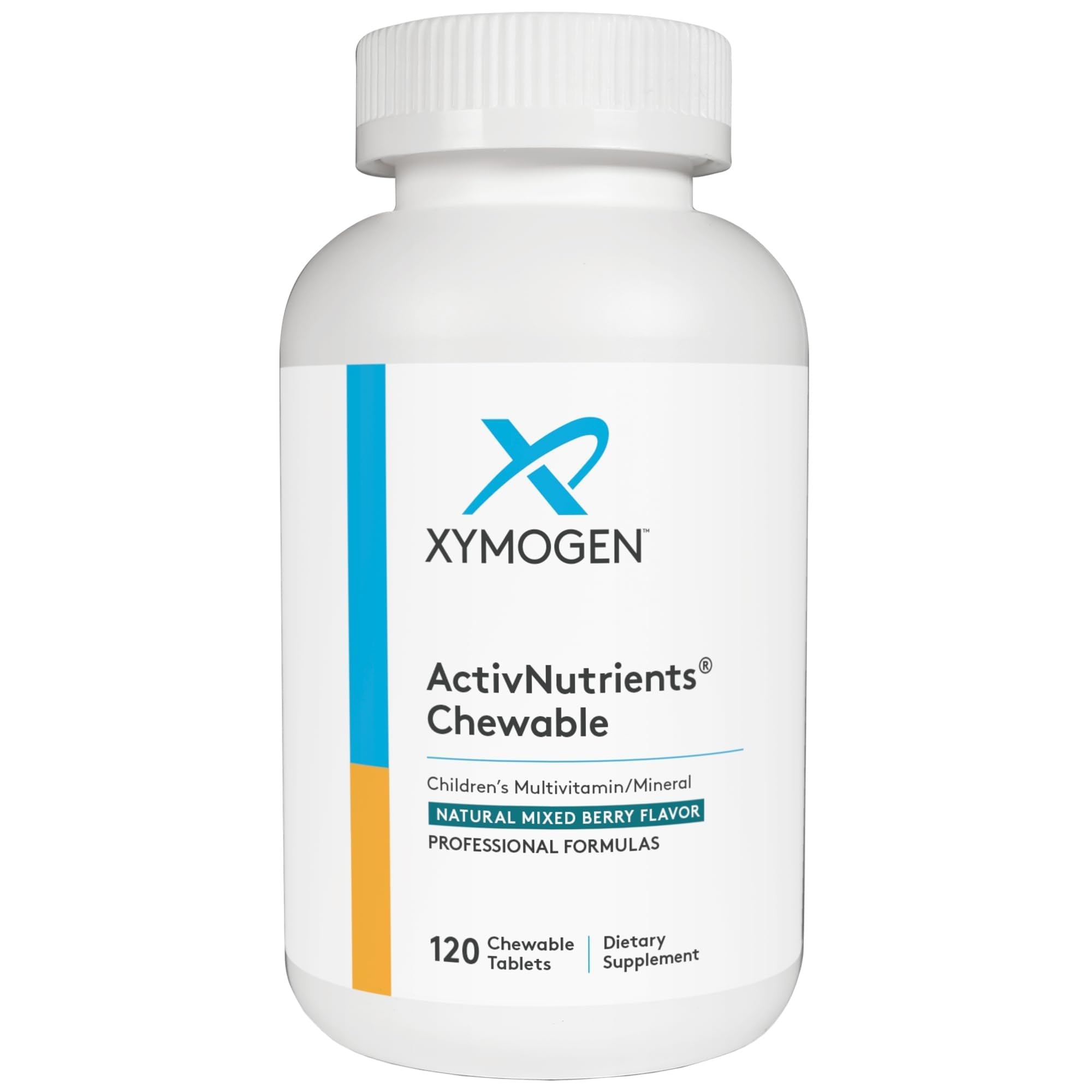 XYMOGEN ActivNutrients Chewable - Children's Multivitamin for Wellness Support - Antioxidant & Micronutrition - Non-GMO & Gluten-Free - Mixed Berry Flavor - 120 Count